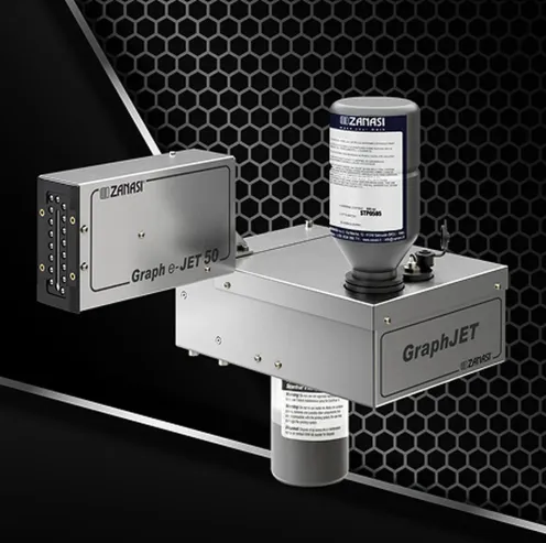 Sistema di stampa industriale GraphJET Zanasi con serbatoi